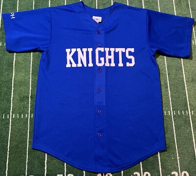 Vtg Teamwork Athletic Men's Baseball Embroidered Jersey Knights Blue Size XL USA