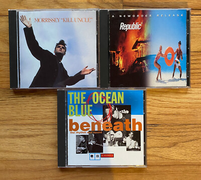Lot of 3 CDs- Morrissey - Kill Uncle; New Order - Republic;  Ocean Blue -Beneath