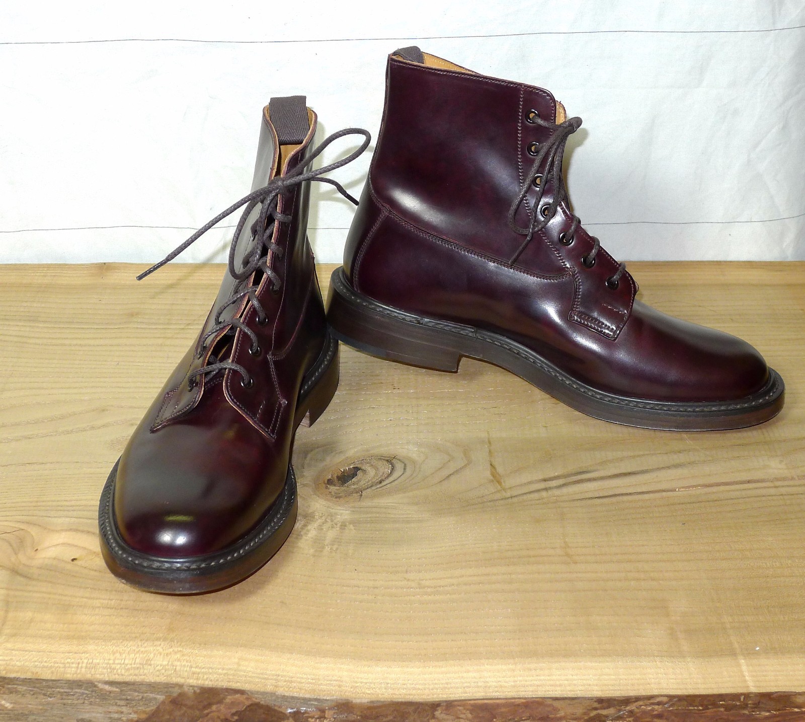 Pre-owned Tricker's Trickers Men's S Burgundy Cordovan Super Boot (various Uk Sizes) In Red