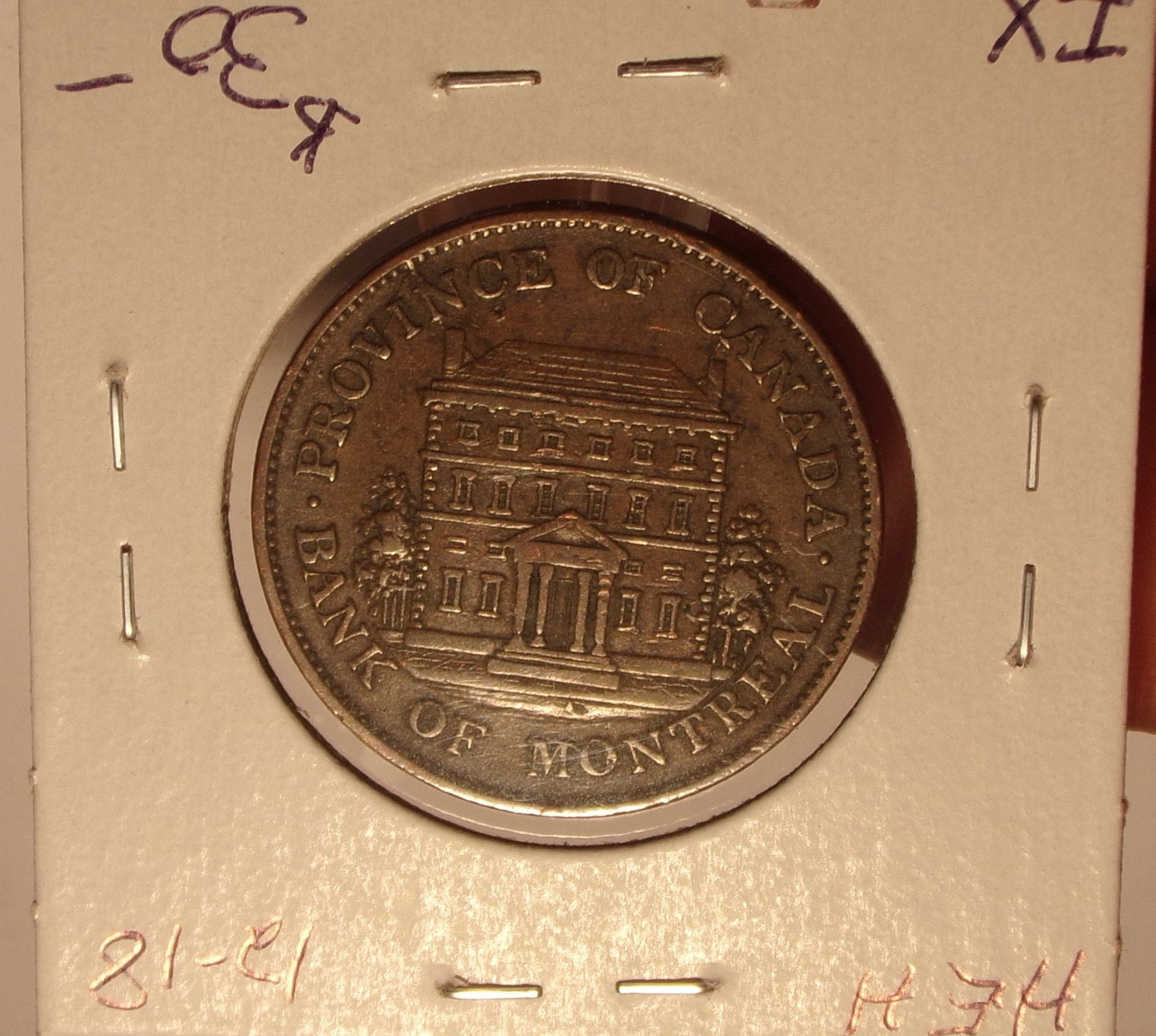 1844 Canada Half Penny Token XF....Priced Below Wholesale.........Lot 2131