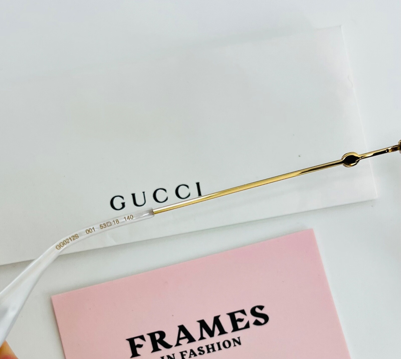 Pre-owned Gucci Hollywood Forever Black Gold Authentic Pearl 0212 Sunglasses Gg0212s 001 In Gray