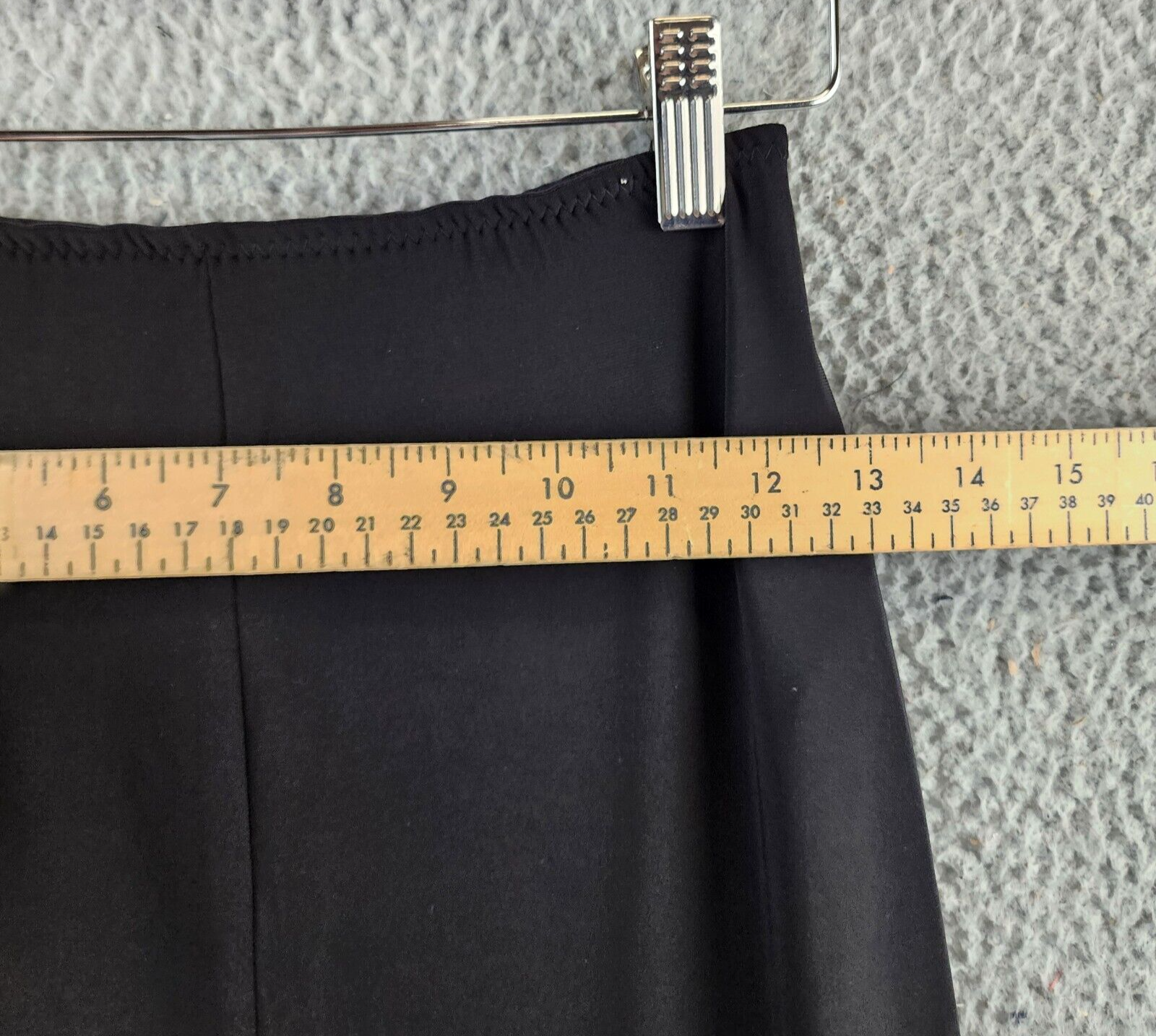Norma Kamali High-Waist Side Slit Long Skirt Women's XS/29 Black Pull On Style~ - Picture 5 of 12