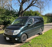 2005 Nissan Elgrand Automatic 2 berth, 4 seat belt camper van for sale