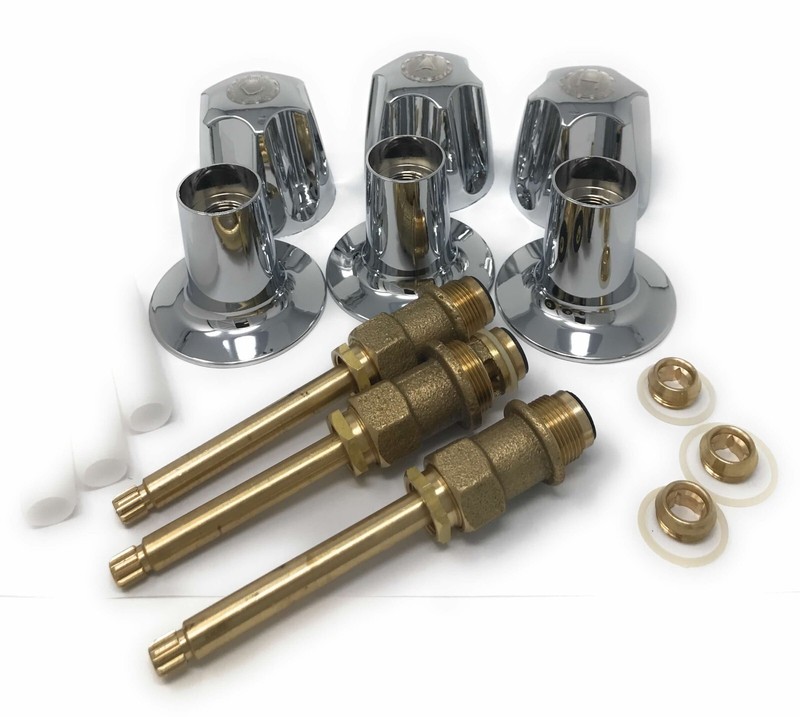 Bathtub and Shower 3-Handle Remodel/Rebuild Trim Kit compatible with Price