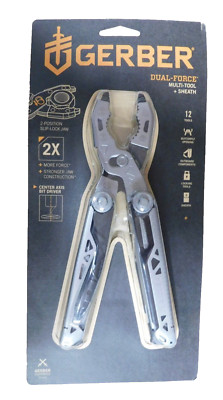 Gerber 31-003585 Dual Force SS Multi-Tool With Sheath- 12 Tools