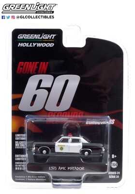 2021 GREENLIGHT Hollywood Series 31-Gone In 60 Seconds-1973 AMC Matador NOC