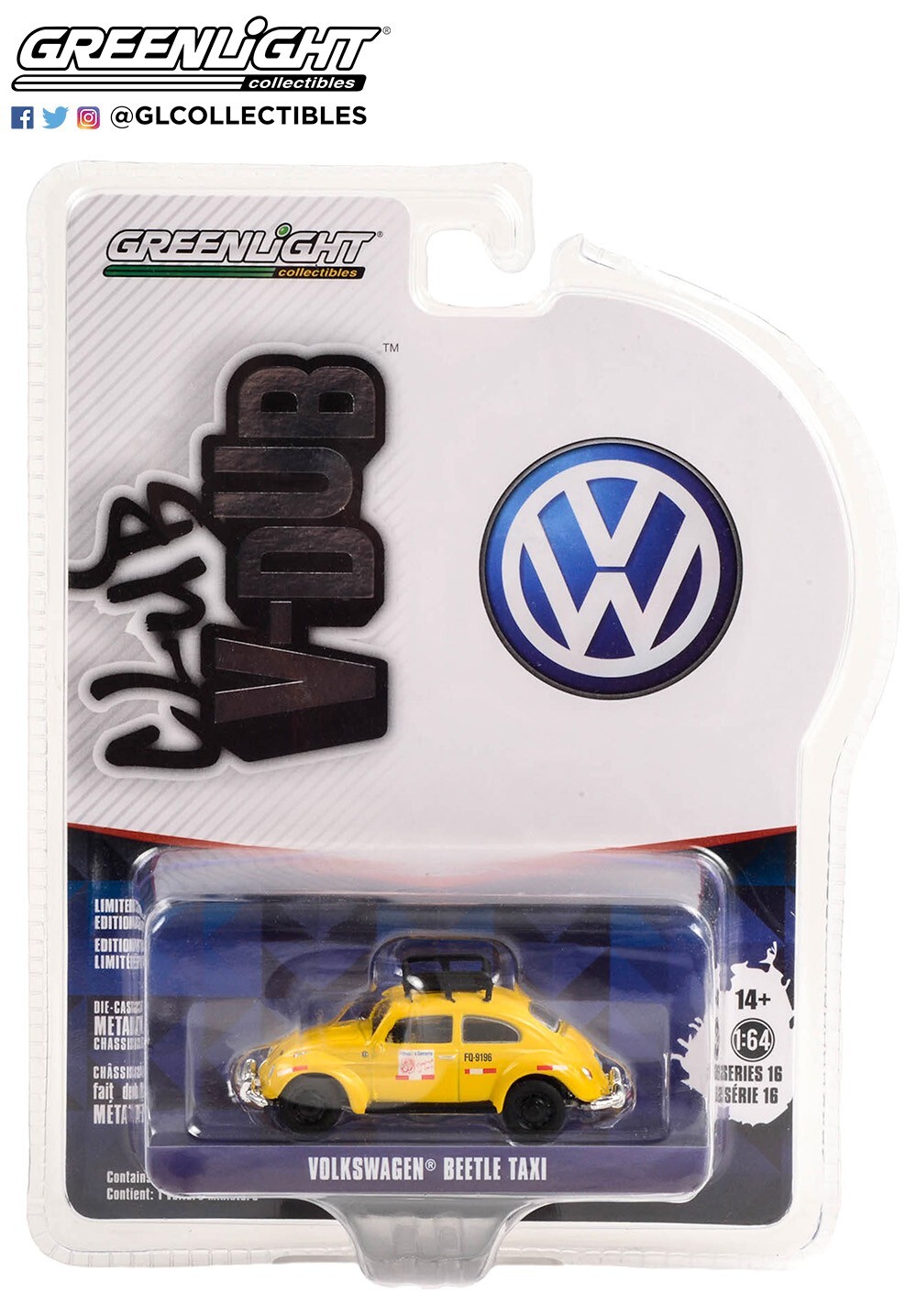GREENLIGHT  グリーンライトフォルクス　ワーゲン　タクシー 1/64 GREENLIGHT 1:64 CLUB VDUB SERIES 16 VW VOLKSWAGEN BEETLE