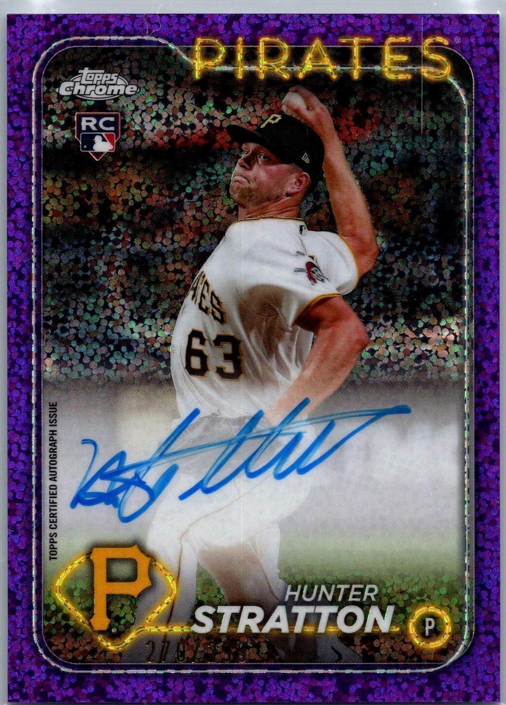 2024 Topps Chrome - Rookie Autographs Hunter Stratton #RA-HS Purple ...
