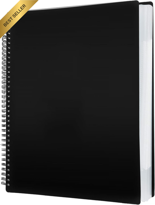 Sheet Music Folder, 60 Pages Spiral Binder Organizer for Sheet Music Storage, Fi