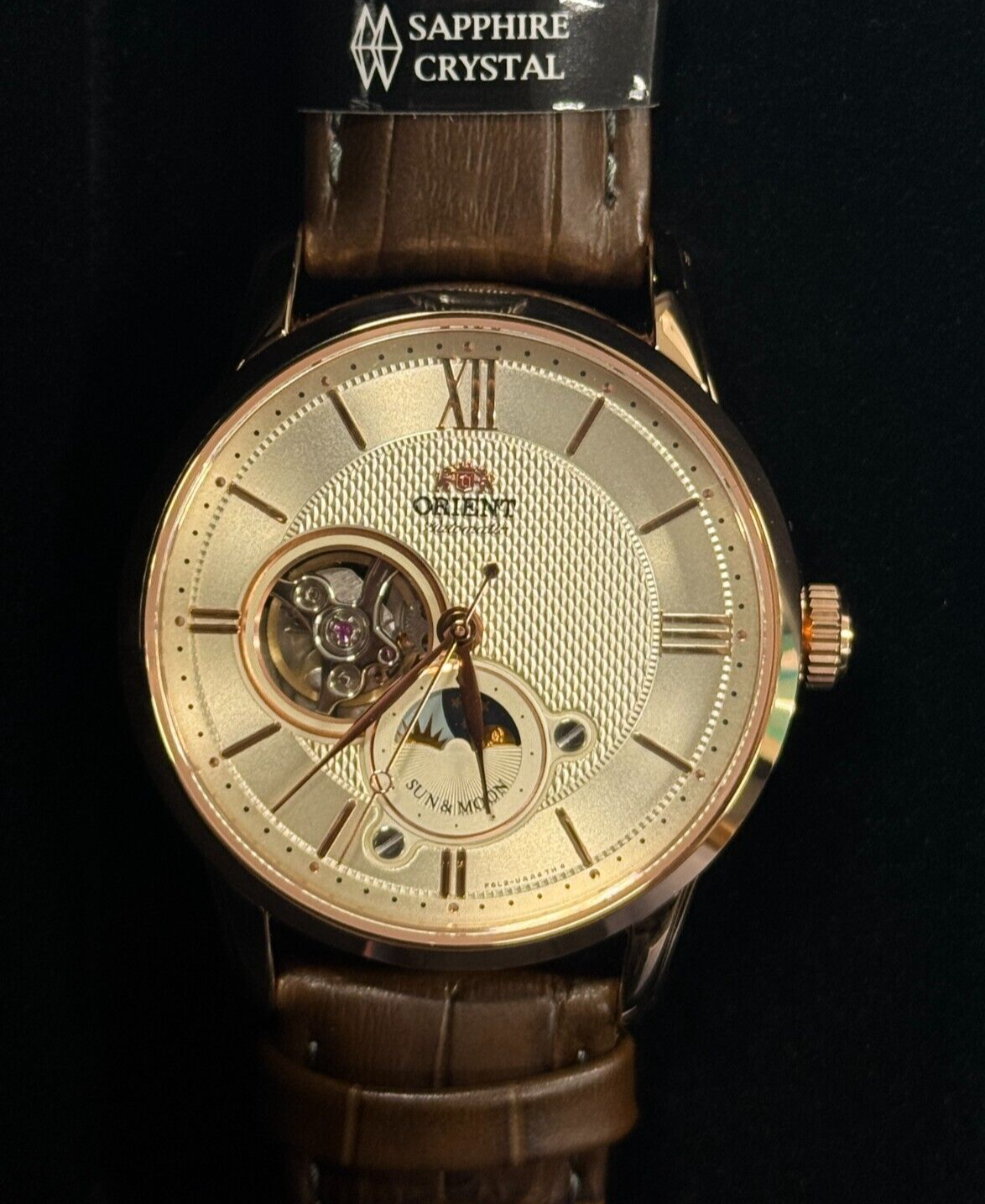 Orient SUN＆MOON セミスケルトン RN-AS0002S Amazon.com: ORIENT Classic Semi Skeleton Sun & Moon