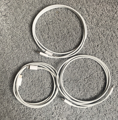 Genuine OEM Apple USB-C to Lightning Charging Cable Cord 1m (3ft) 3 PACK SET