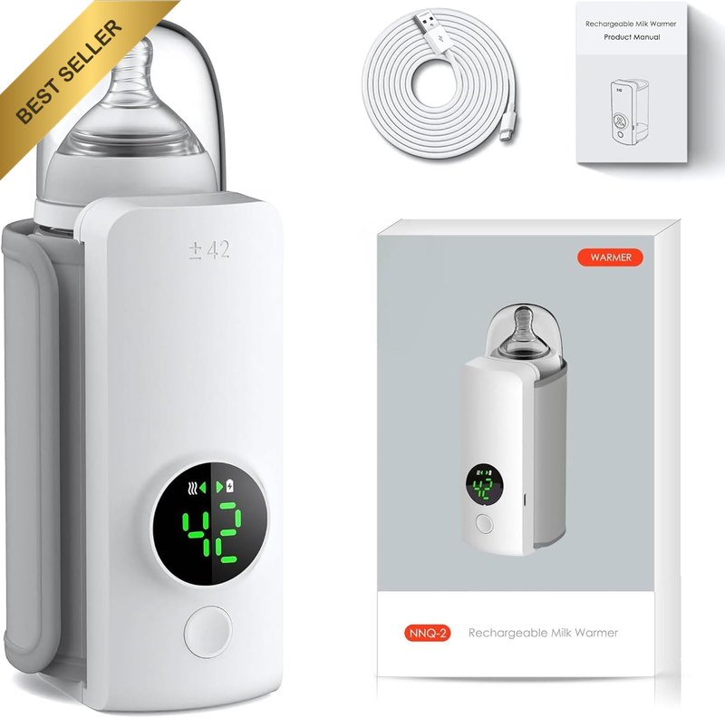 Portable USB Bottle Warmer: LED Display, Accurate Temp, Travel Ready