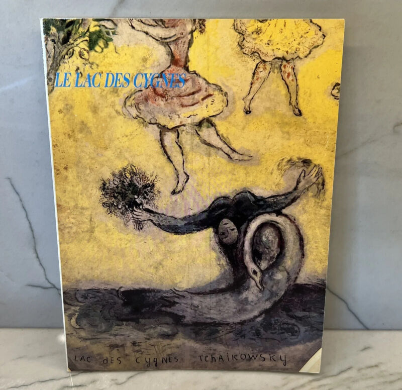 Paris Operahouse Swan Lake Playbill Chagall cover Choreography Nureyev  1987