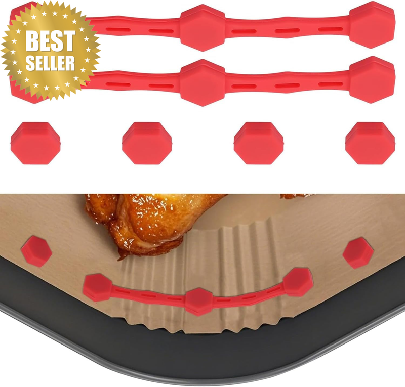 2 Set Silicone Buckle For Air Fryer Liner Prevent Paper Burning