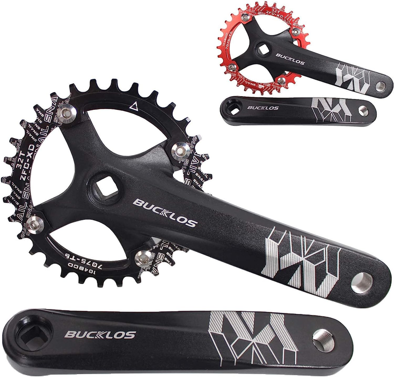 170Mm Square Taper Crankset, 104 BCD Mountain Bike Narrow Wide Tooth Chainring