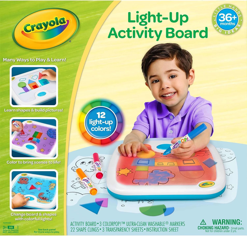 Crayola Light up Activity Board, Sensory Toy for Toddlers & 
