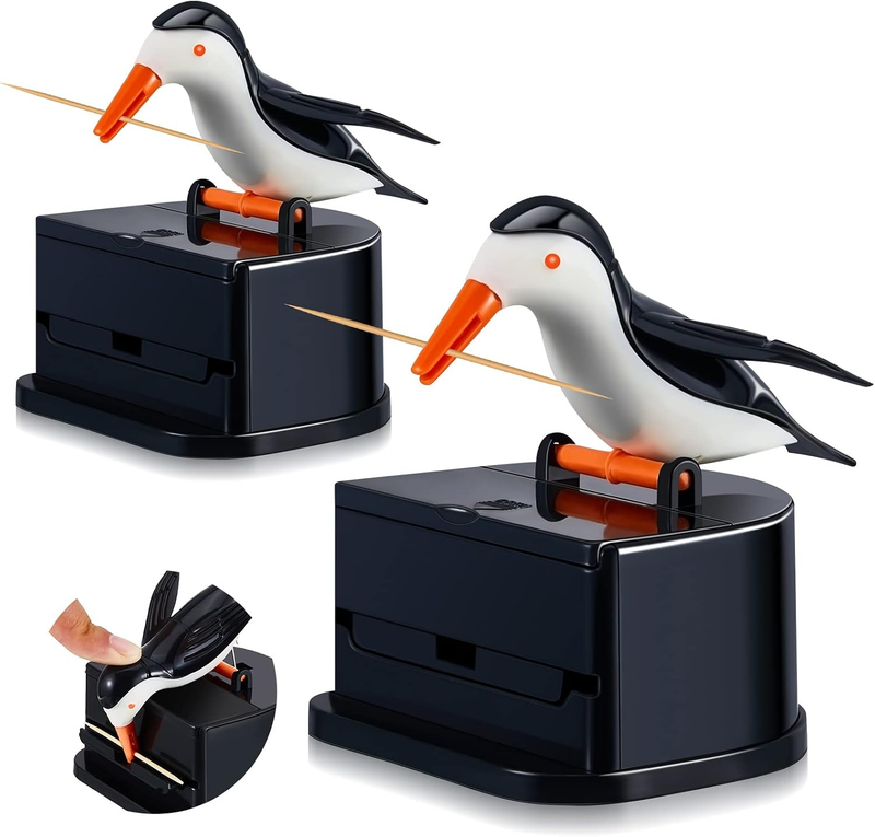 Suclain 2 Pcs Toothpick Dispenser Woodpecker Toothpick Holder