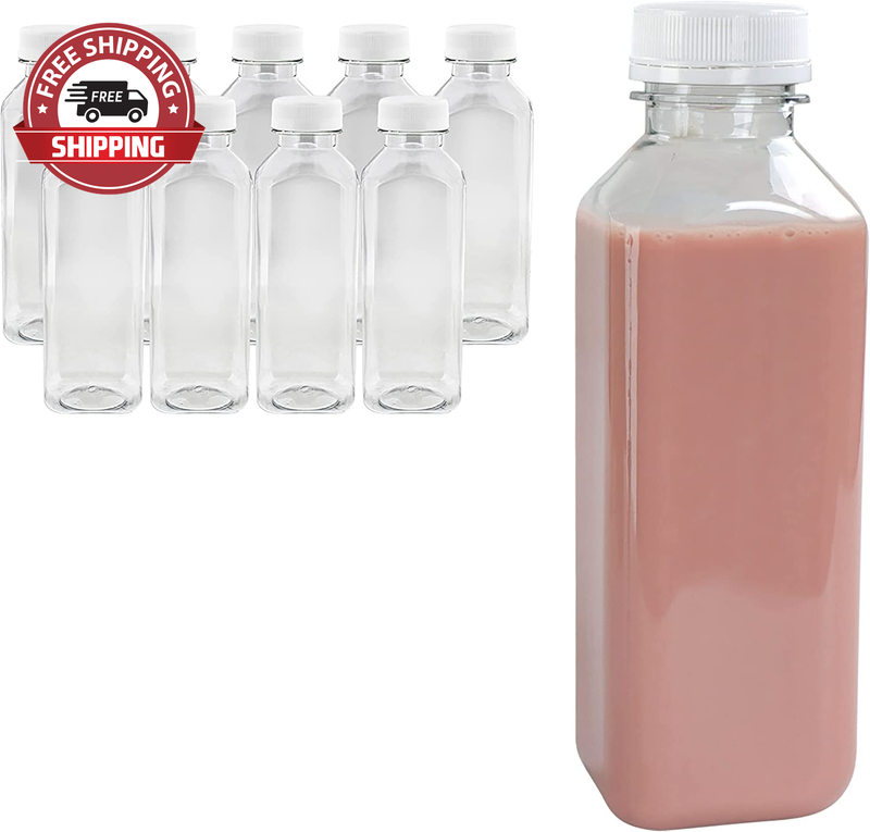 With Caps In Black - 10pk 16oz Water Containers Empt