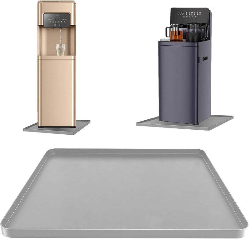 Water Cooler Mat for Spill Drip Tray Floor Countertop Protection Grey