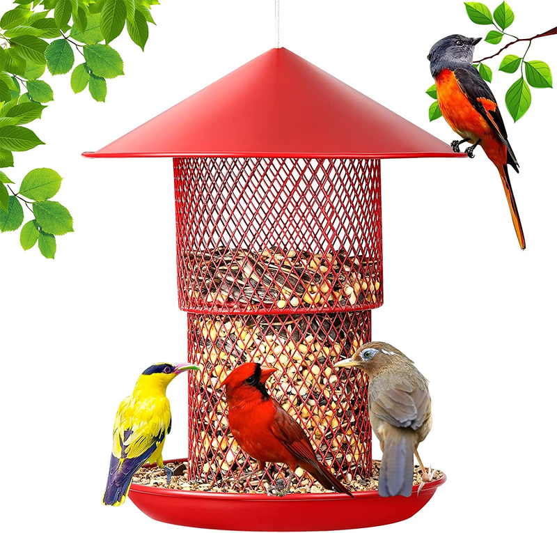 S Cardinal Bird Feeder Retractable Birdfeeders Outside Hanging