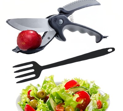 Kitchen Salad Scissors with Salad Forks for Chop n Mix Salad,Salad Cutting To...