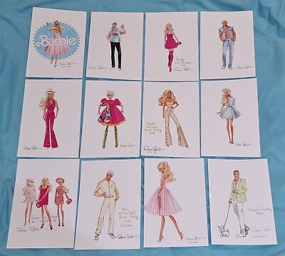 SET Of 12 ROBERT BEST BARBIE KEN MARGOT ROBBIE BARBIE MOVIE ART PRINTS (4x6)