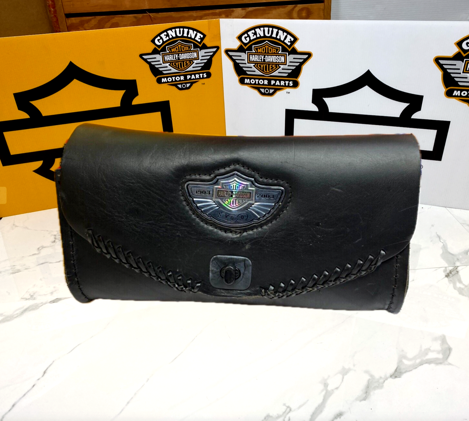 【SALE／10%OFF Windshield Anniversary 100Th Harley OEM Leather Bag Tool アクセサリー
