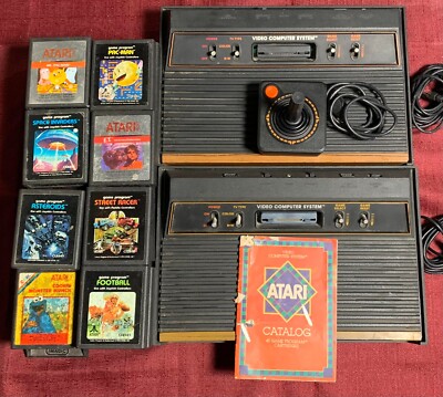 2 Atari Video Computer Systems Includes 39 original Games And 1 Controller