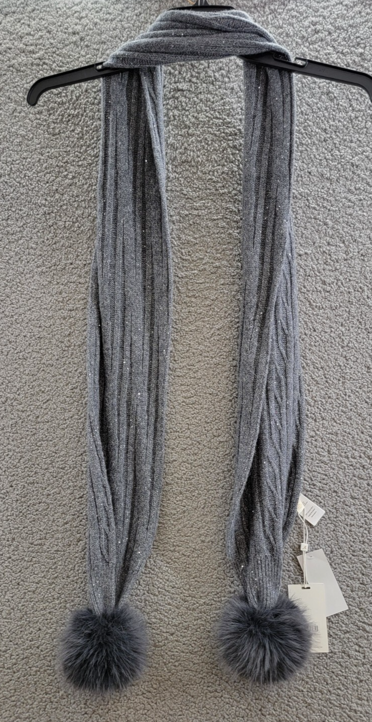 Adrienne Landau Wool The Lyla Scarf Women's One Size Storm Front - Picture 2 of 13
