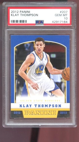 2012-13 Panini #207 Klay Thompson ROOKIE RC PSA 10 Graded Basketball Card 12-13. rookie card picture