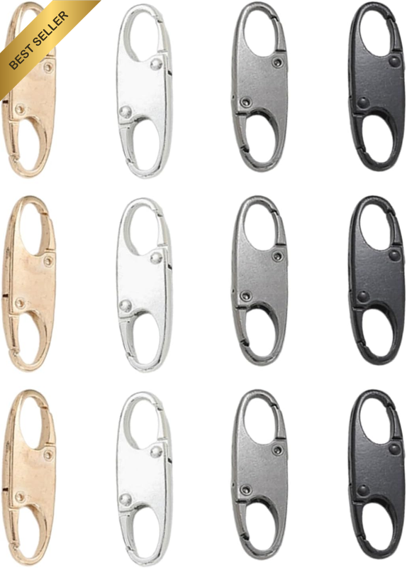 12 Pcs anti Theft Zipper Clips, Backpack Zipper, Lock Removable S Shaped Zipper