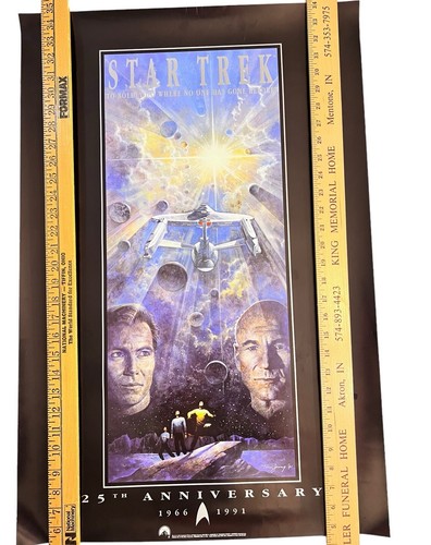 STAR TREK anniversary art work ポスター Star Trek 25th Anniversary Rolled Poster Art By Tom Jung