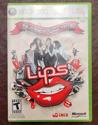 Lips: Number One Hits (Microsoft Xbox 360/Xbox Live) Complete with Manual