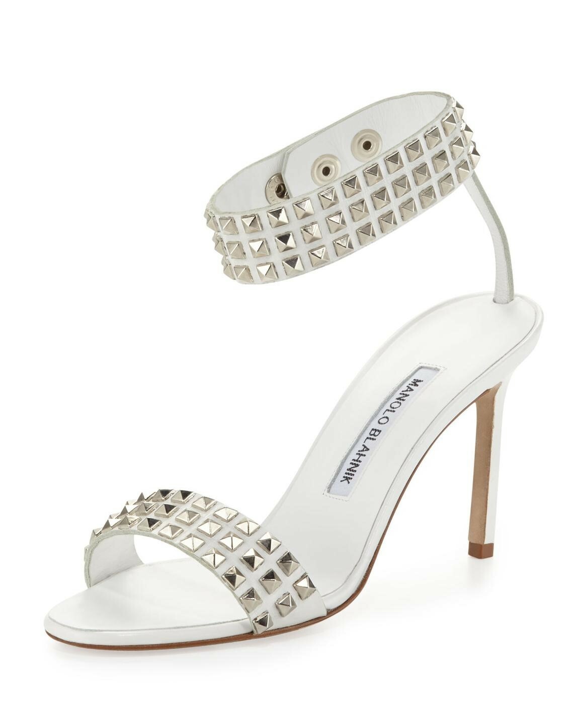 超美品 MANOLO BLAHNIK 37 パンチングレザー Manolo Blahnik＊SEMANADA ローカット レザースニーカー＊送料込