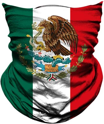 Mexican Flag face Mask Neck Gaiter Bandera de Mexico ''Free Gift included'' (mask)