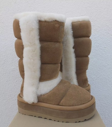 Pre-owned Ugg Classic Chillapeak Tall Chestnut Suede Women's Boots Size Us 7/uk 5 Nwb In Brown