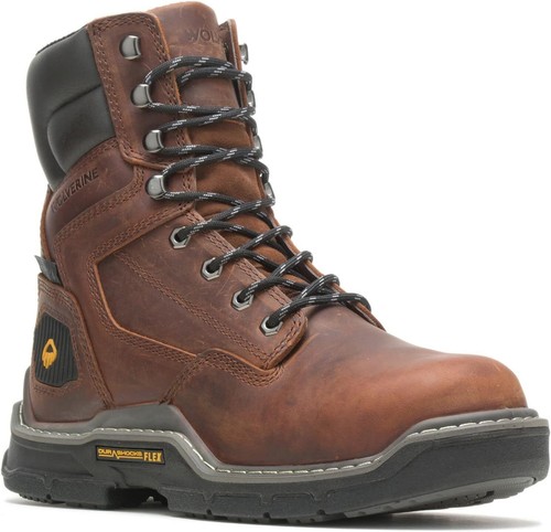 Pre-owned Wolverine Men's Raider Ds Wp Ins Cm 8in Construction Boot In Peanut