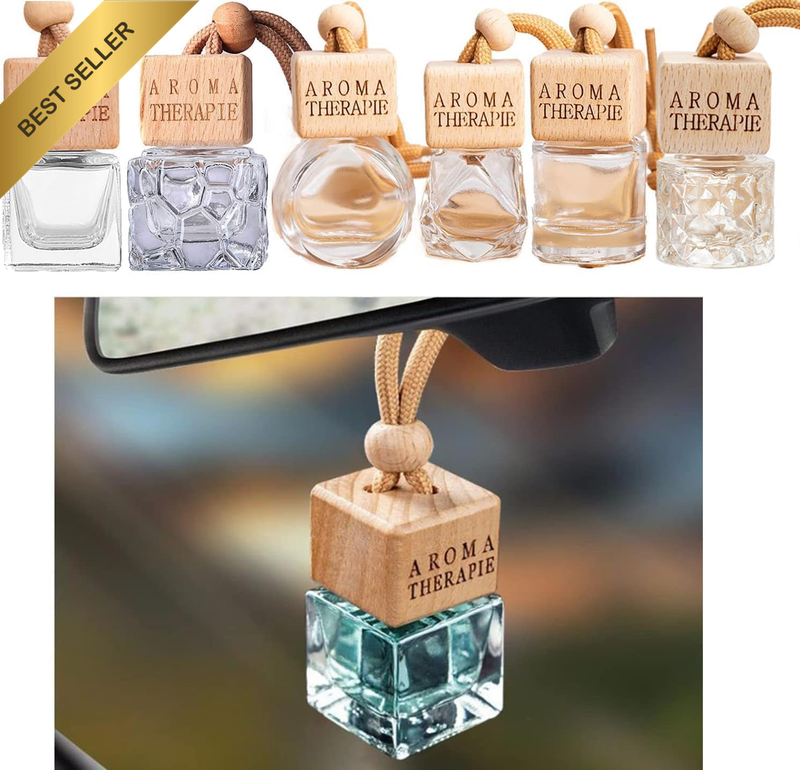 6Pcs 8ml Car Air Freshener Pendant Bottles for Essential Oil Aromatherapy