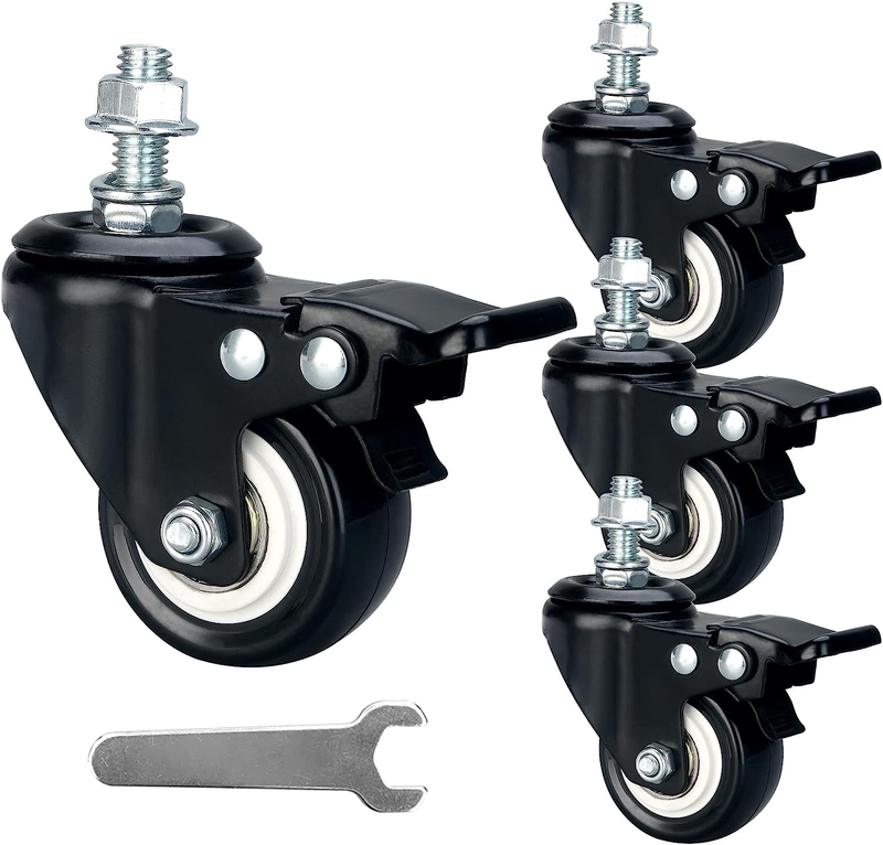 Caster Wheels Threaded Stem Locking Industrial Cart Furnitur