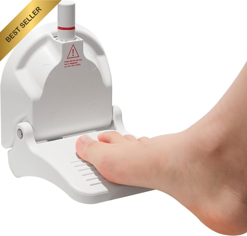 Shower Foot Rest Non-Slip Suction Pedal for Shaving Legs Pedicure Aid White
