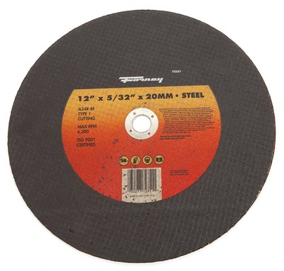Forney 72351 Cutoff Wheel Type 1 High Speed Metal with 20Millimeter Arbor 