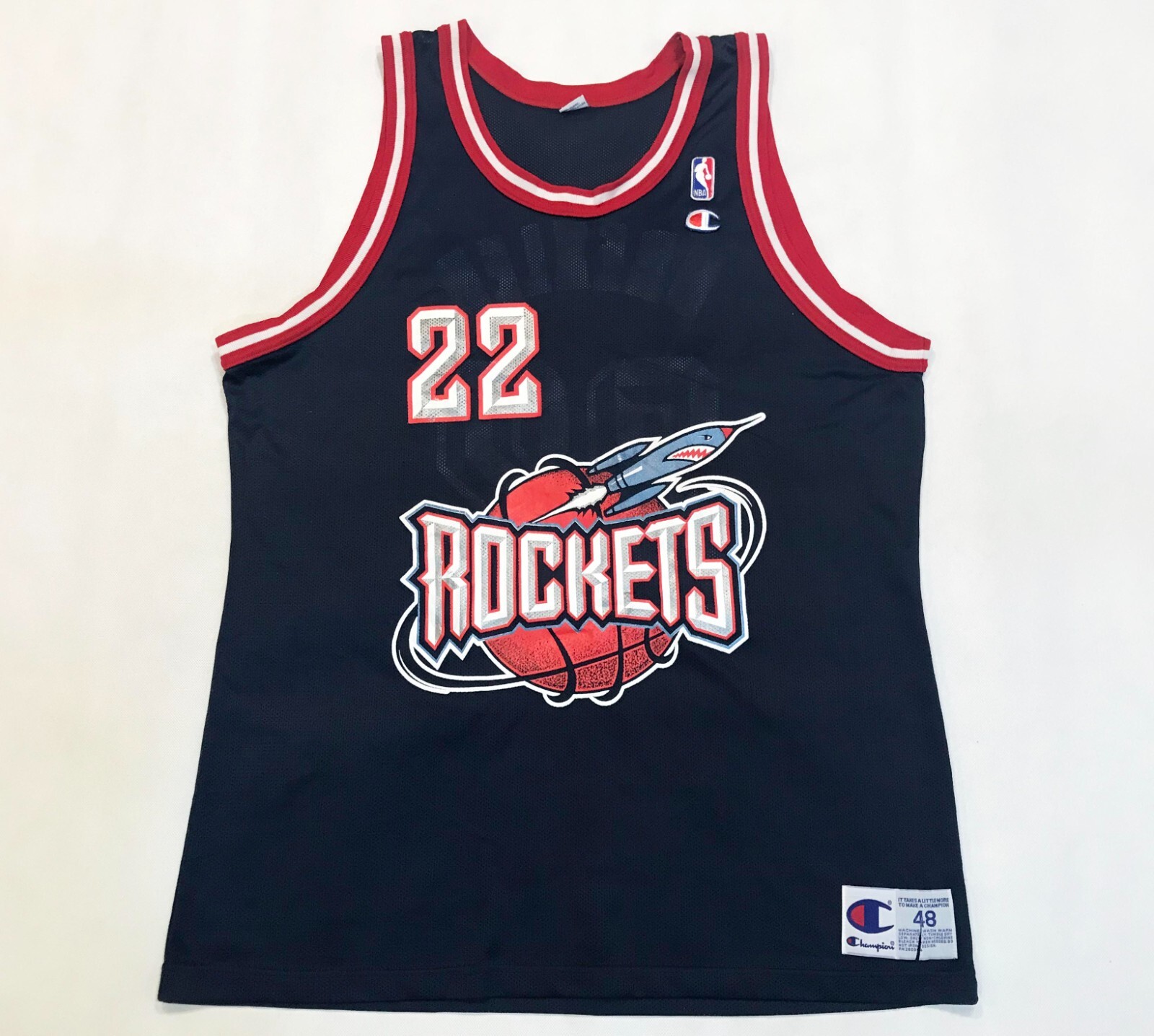 Clyde Drexler サイン入りジャージ 22 Houston Rockets Clyde Drexler Signed Red Custom Jersey #22
