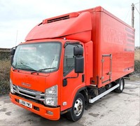 2017 ISUZU FORWARD N75.190 FRIDGE FREEZER BARN DOORS 3 SEATS 204,000 MILE EURO-6