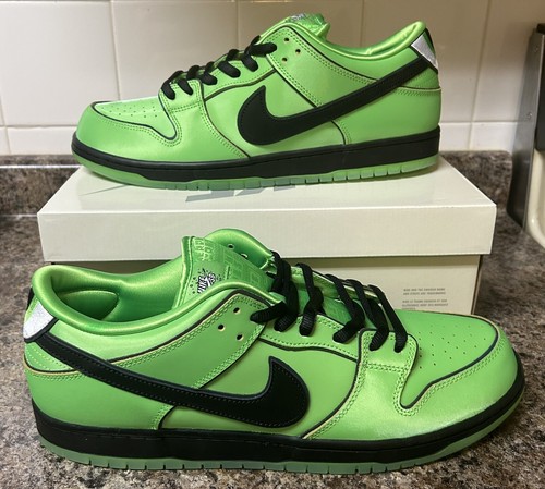 Size 15 - Nike SB Dunk Low x Powerpuff Girls Buttercup | eBay