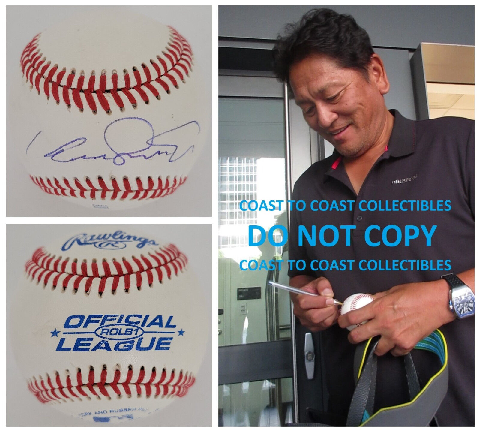 Kazuhiro Sasaki Seattle Mariners signed baseball COA exact proof autographed Kazuhiro Sasaki Seattle Mariners signed baseball COA exact proof autographed