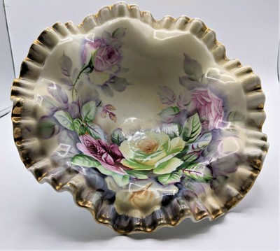 Pear Serving Bowl Vintage Ceramic Hand Painted Bowl Made in Portugal