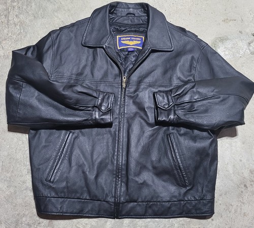 4XL✨ AIR FORCE AIRBORNE LEATHER レザー ブラウン 4XL✨ AIR FORCE AIRBORNE LEATHER レザー ブラウン
