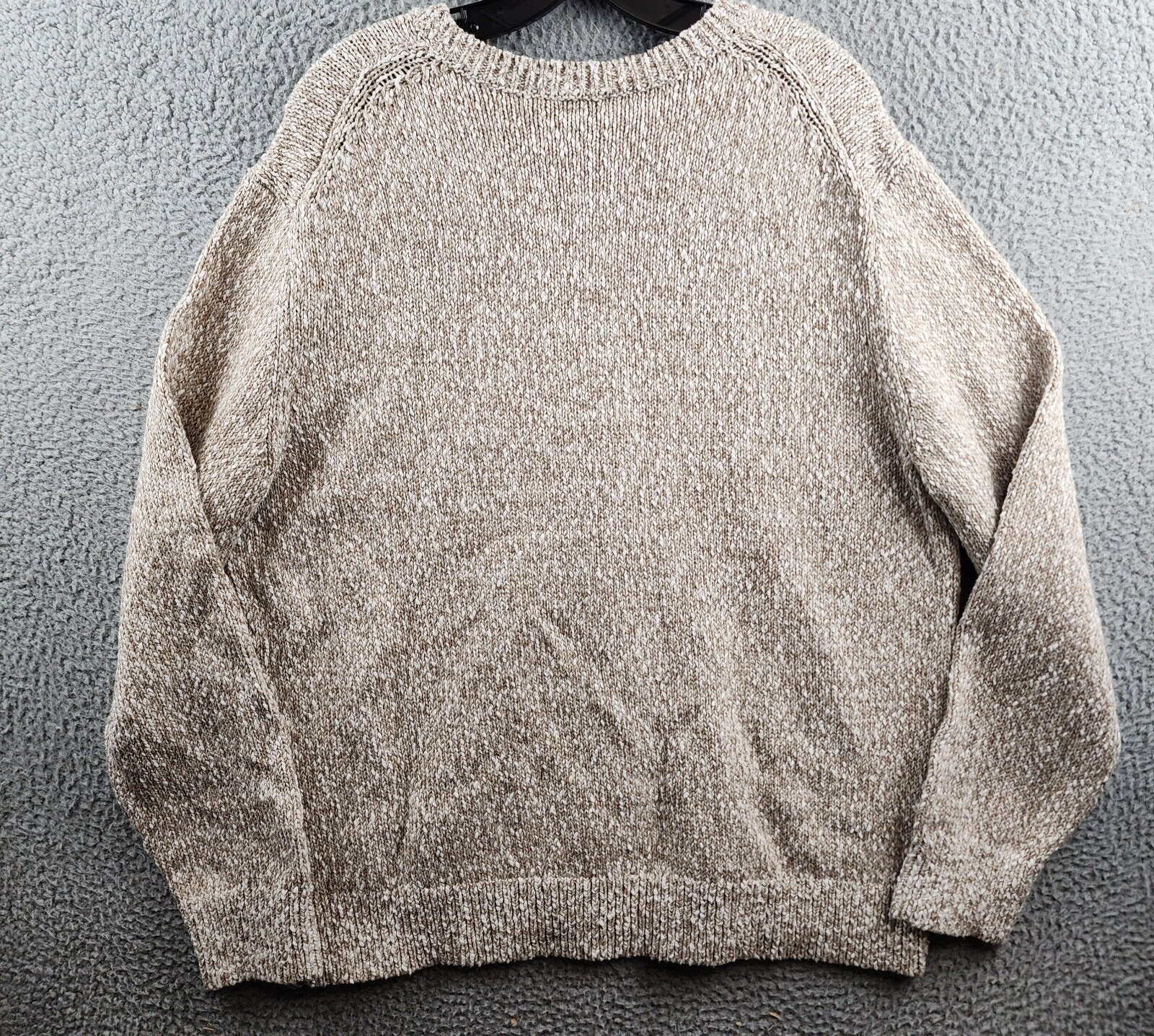Theory Mauno Crewneck Sweater Men's XL Pumice Multi Ribbed Long Sleeve Pullover - Picture 12 of 14