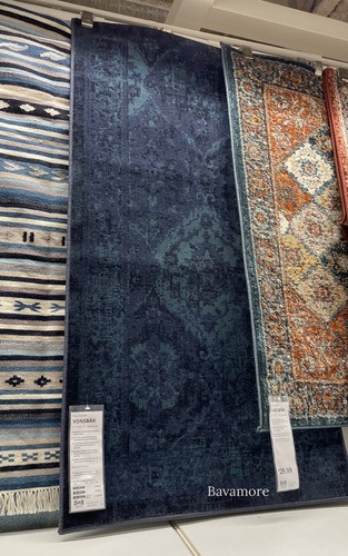 IKEA ヴォンスベク　カーペット VONSBÄK rug, low pile, dark blue, 6'7