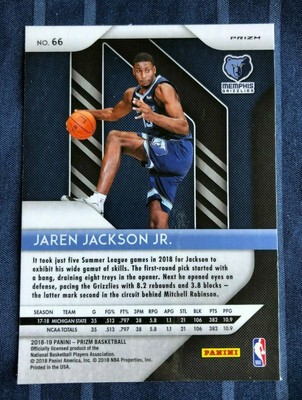 2018-19 Prizm White Sparkle JAREN JACKSON JR. SP RC /20 copies - Grizzlies